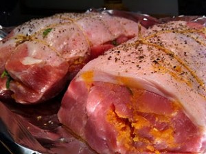 Pork Loin with bacon fat and pico Pork Loin with bacon fat and pico